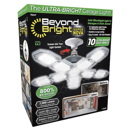 Beyond Bright Beyond Bright Super Nova Garage LED Light Plastic/Metal 1 pk BEBRNOV-MC4
